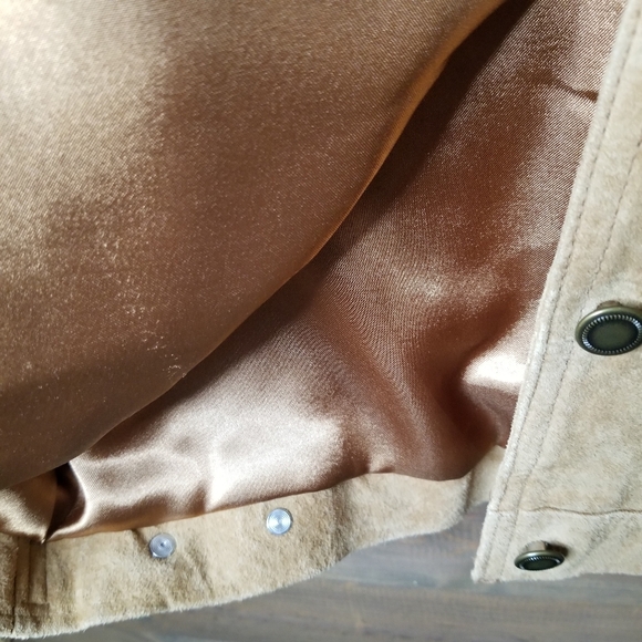 Deb & Co Genuine Leather Buckskin Tan Black Rose Details Nwot Hippy Boho - Picture 11 of 16